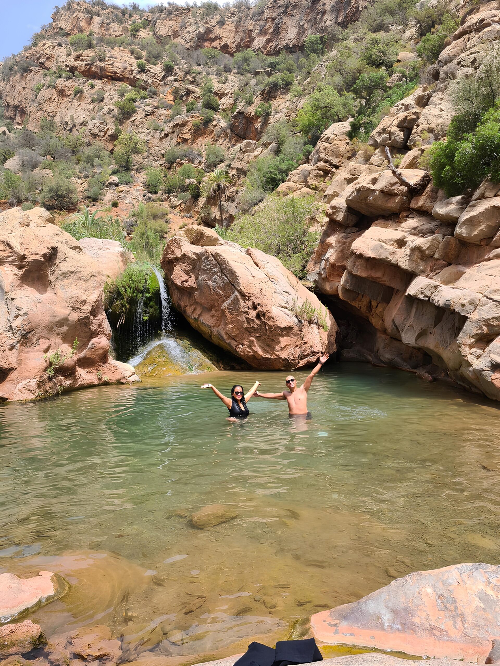 Agadir hiking tours on a Paradise Valley mountain trail near Taghazout, Morocco