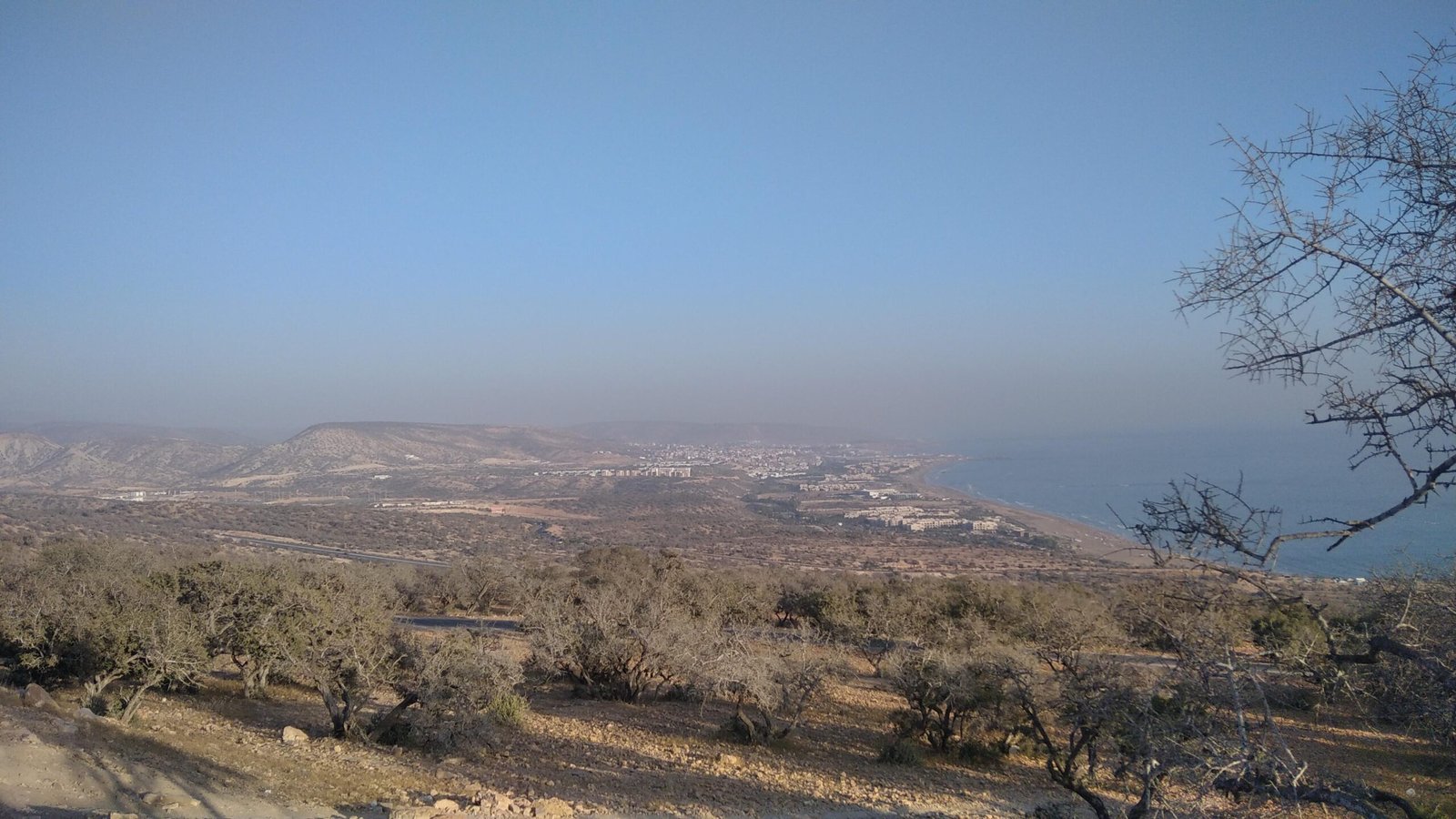Hiking trails near Agadir – Taghazout ocean viewpoint over the bay and Atlantic